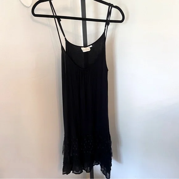 navy blue dress for baby girl Winter Lennon | Intimates & Sleepwear | Winter Lennon Black Spaghetti Strap  Slip Dress With Gathered Lace Hem Size Large
